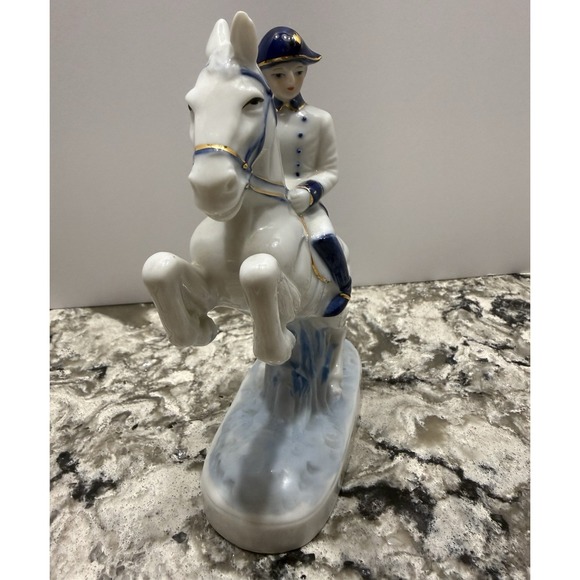 Wien Hofreitschule Riding School Lipizzaner Horse Soldier Rearing Figurine 6.5" - Picture 12 of 12